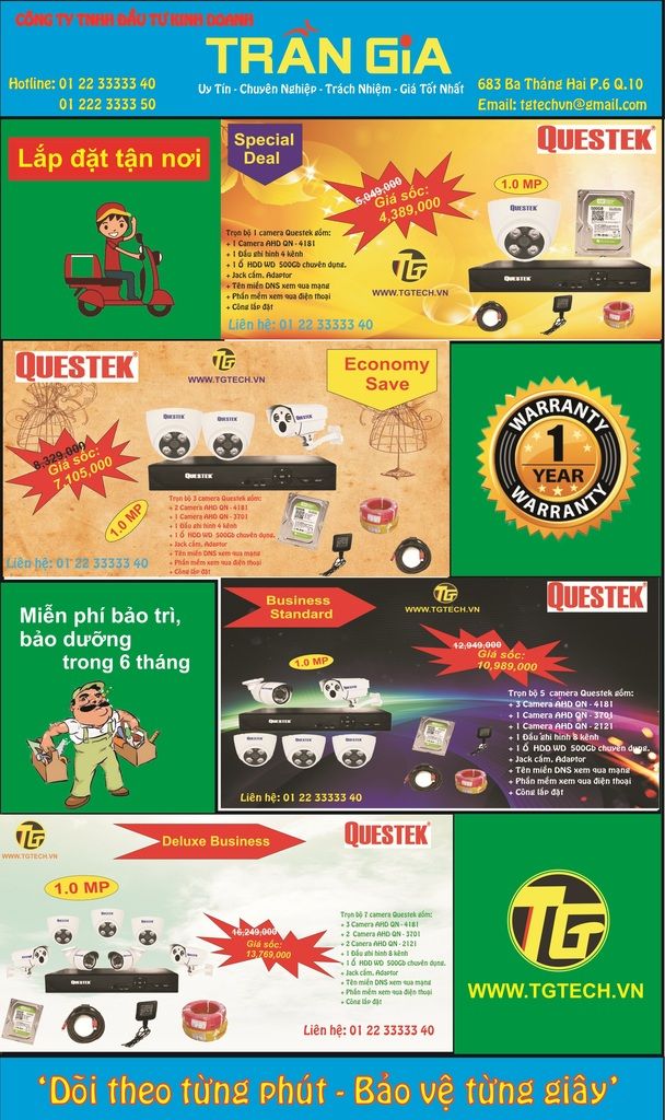 [hcm] phân phối, lắp đặt camera giám sát chính hãng nhiều ưu đãi & giá tốt nhất!