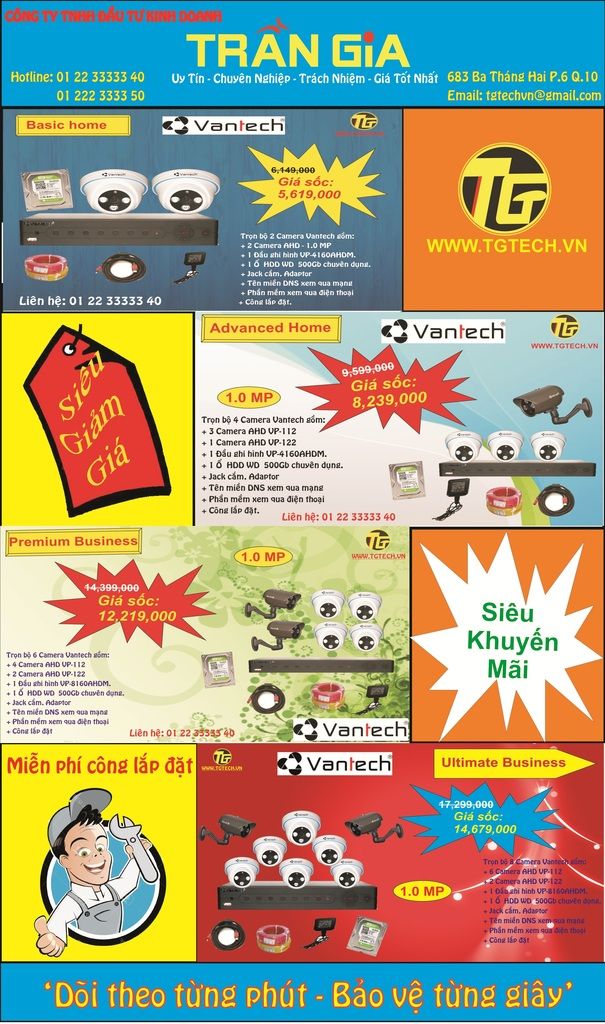 [hcm] phân phối, lắp đặt camera giám sát chính hãng nhiều ưu đãi & giá tốt nhất!