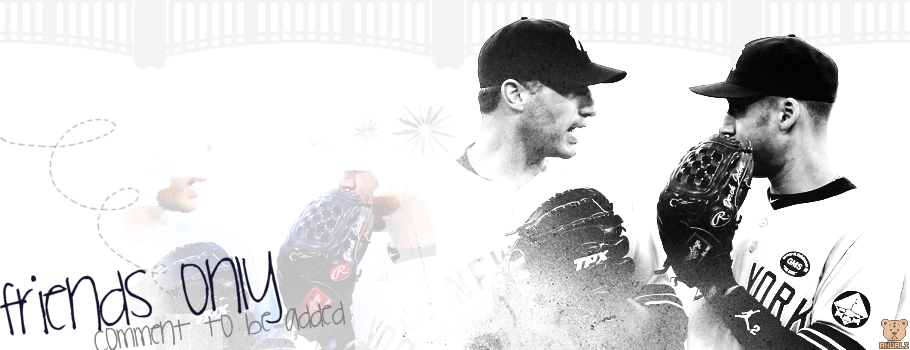 Derek and Andy talk secretly during a game.  Used as the Friends Only Graphic.