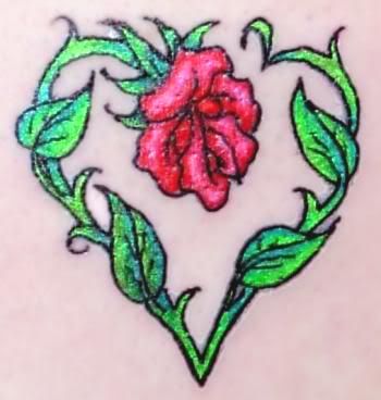 sleeve tattoos with roses. rose heart tattoo designs.