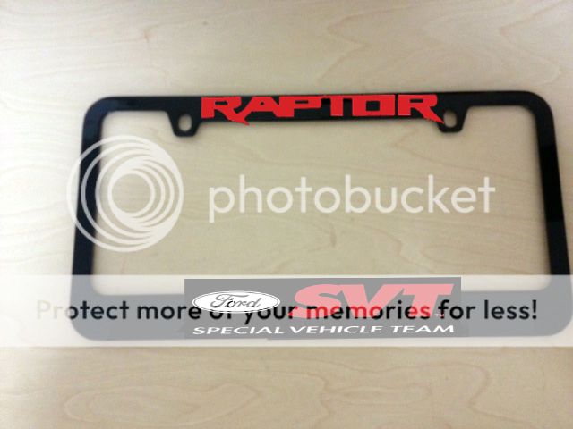 Ford raptor license plate ideas #1