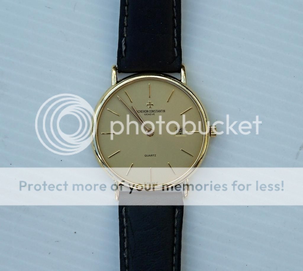 Vacheron Constantin Very Fine RARE Flat 18ct Yellow Gold Mens Wristwatch Watch
